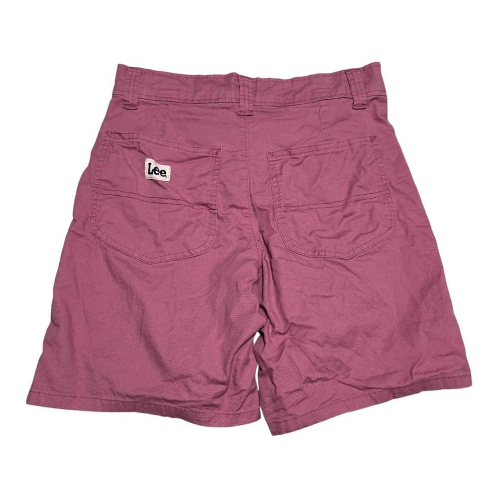 Lee Cotton Blend Pink Work Wear Logo Patch Shorts Women's 8M (29x8)